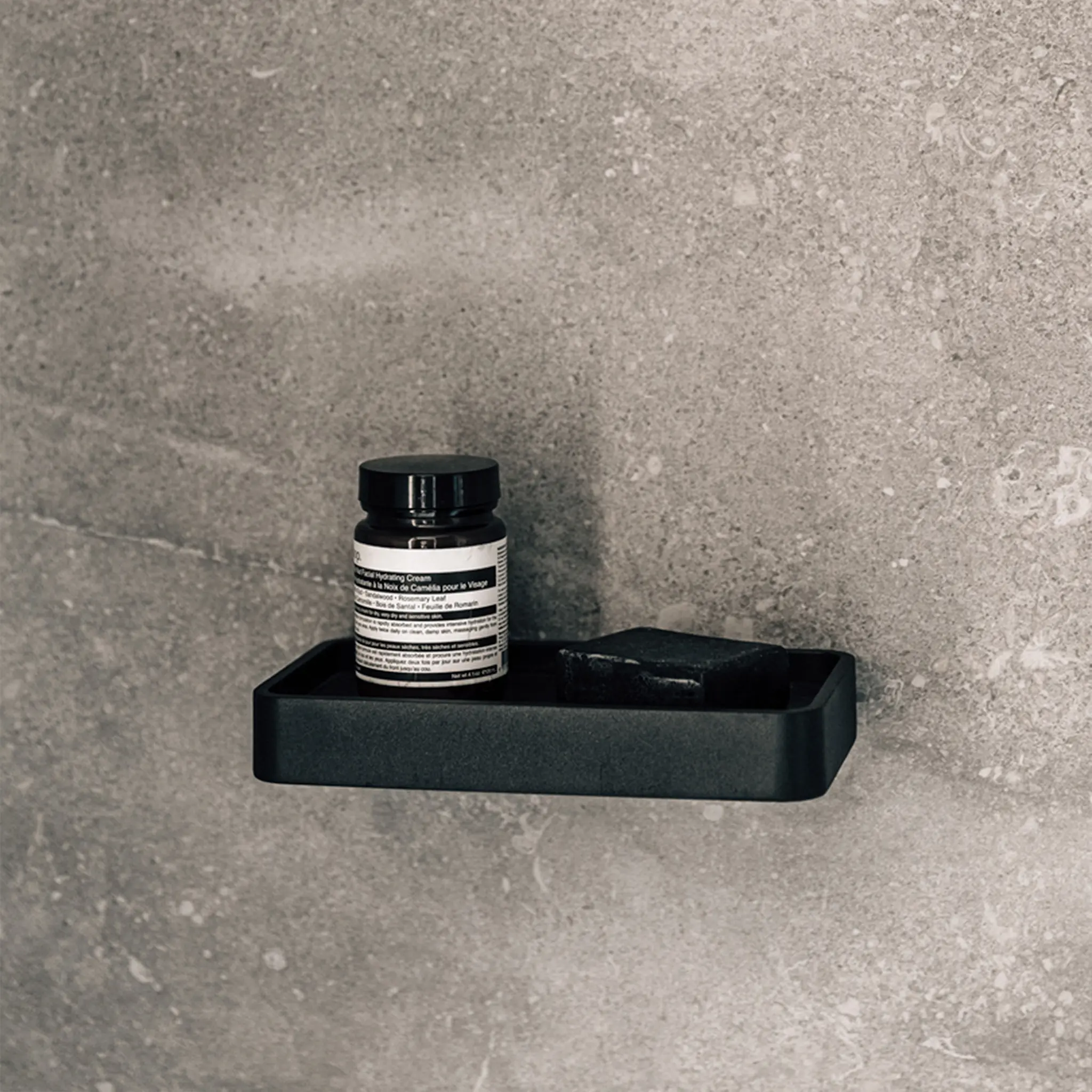 Shower Tray White/White Marble
