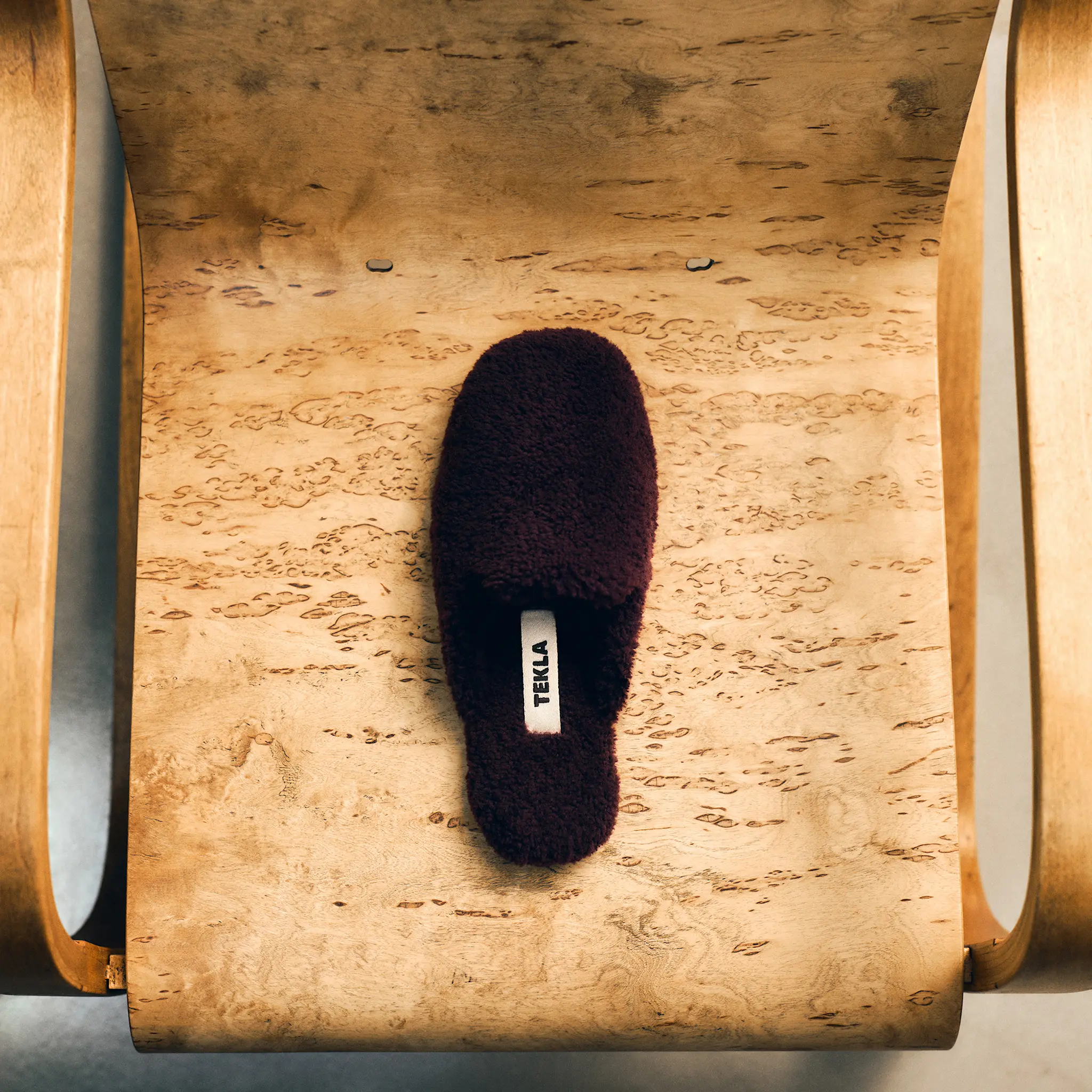 Shearling Wine tofflor