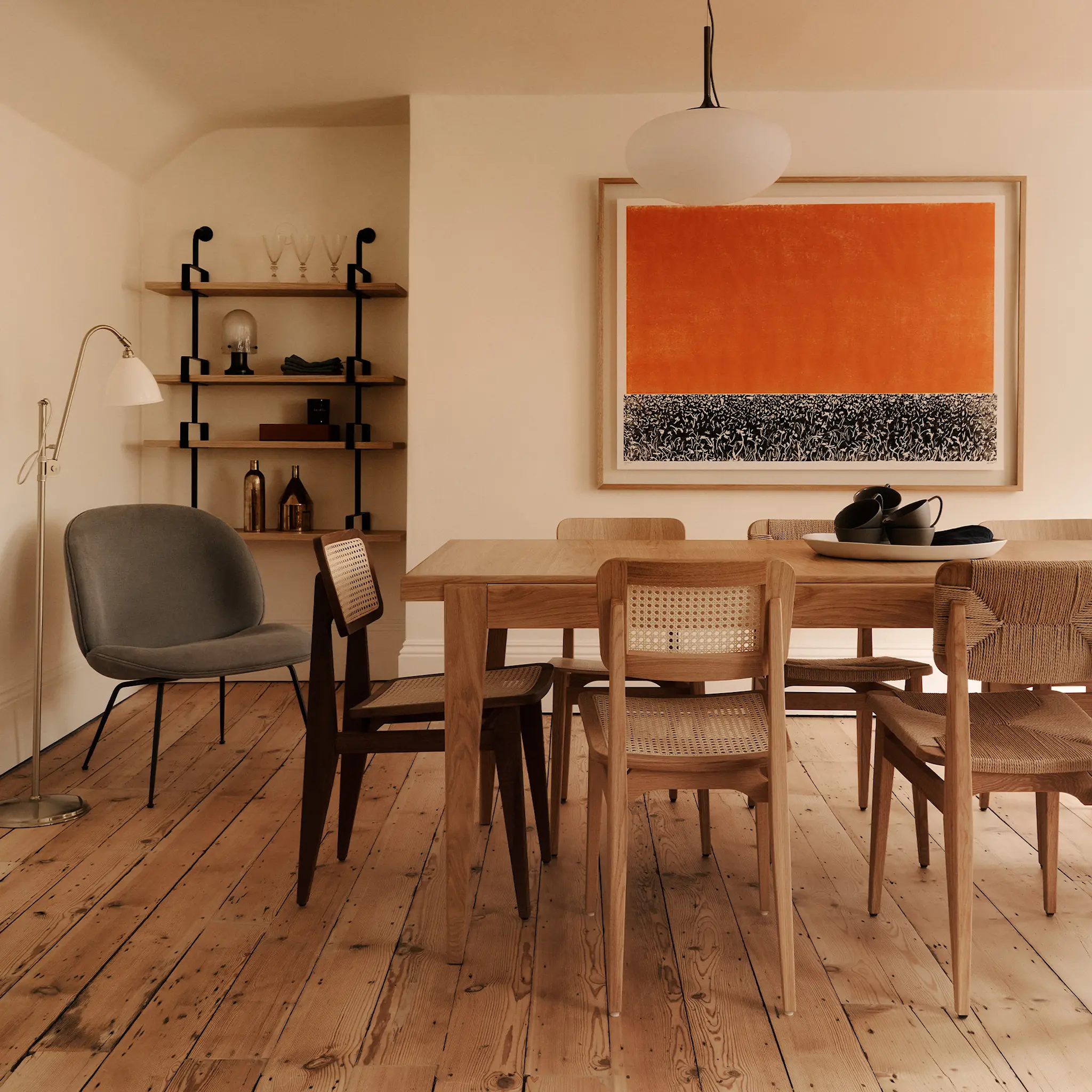 Démon vägghylla 4 hyllplan 95 cm