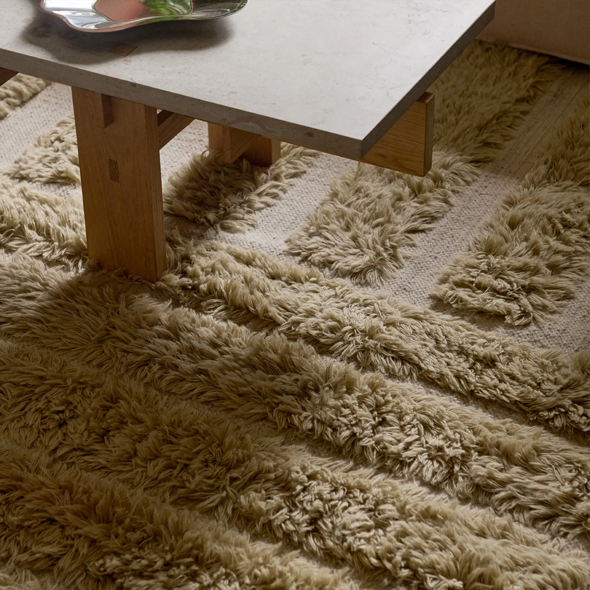 Shaggy Labyrinth Beige ullmatta