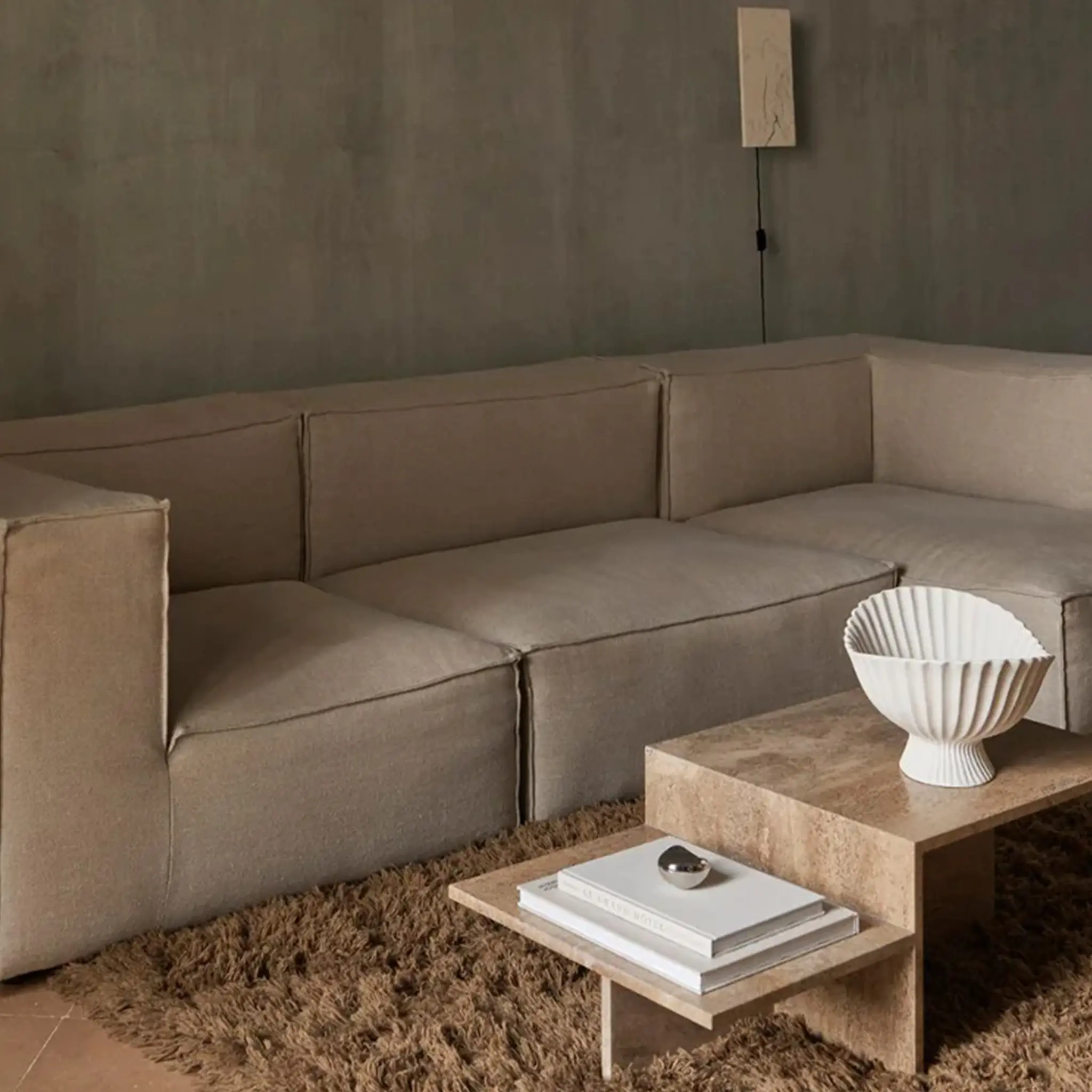 Catena Center Module L100 - Cotton Linen