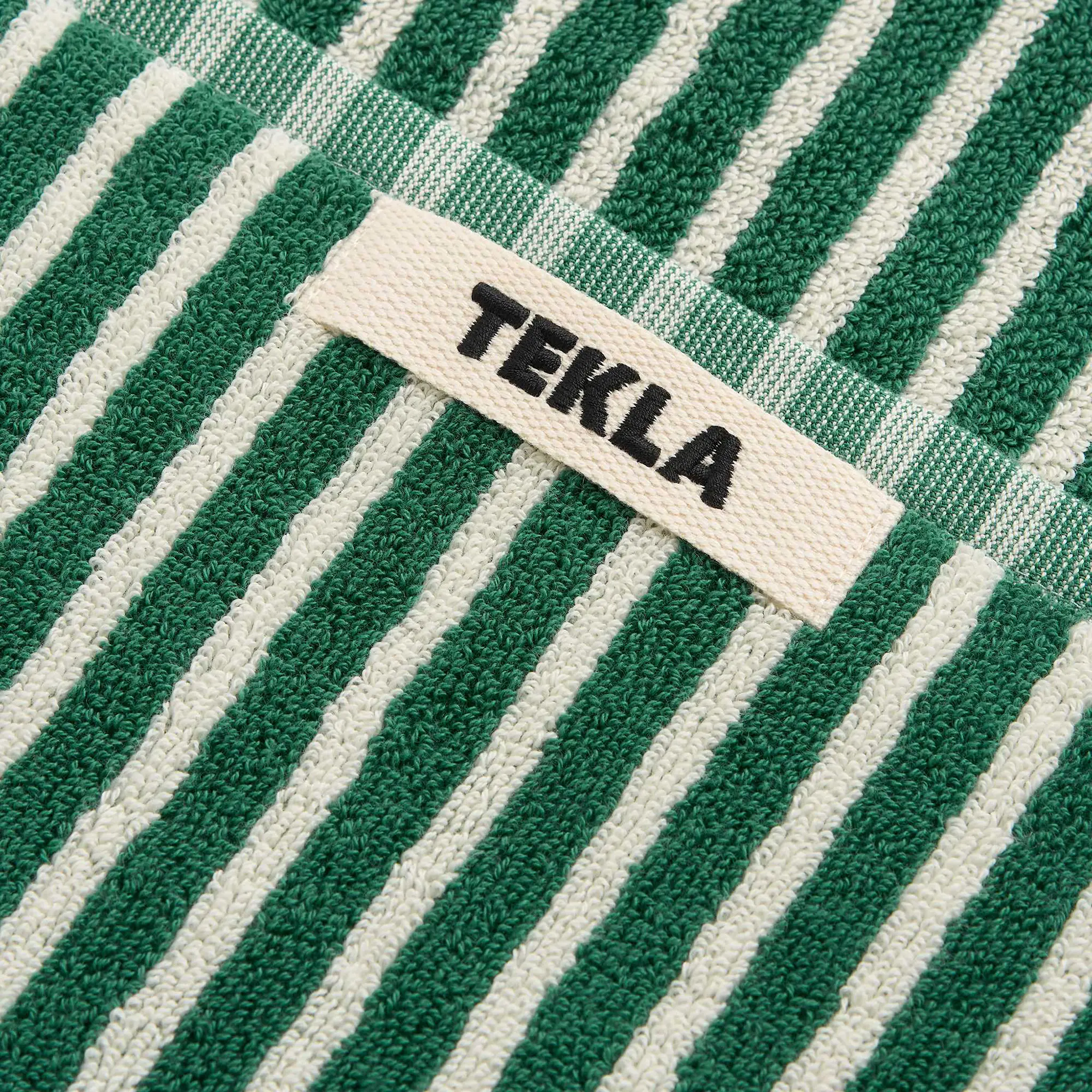 Terry Teal Green Stripes handduk