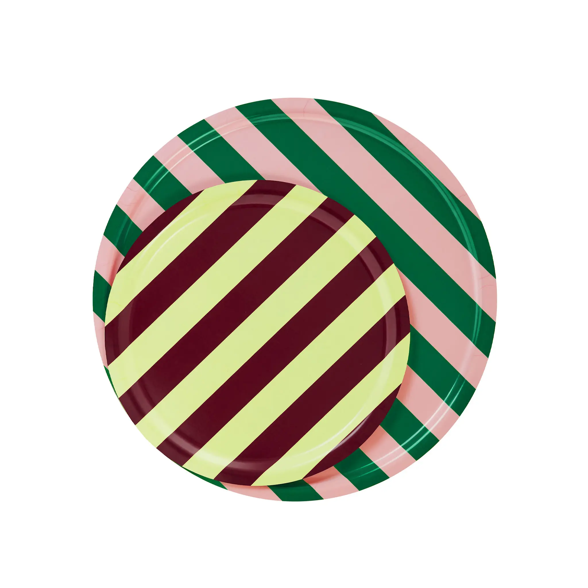 Stripe Tray Large - Pink/Emerald