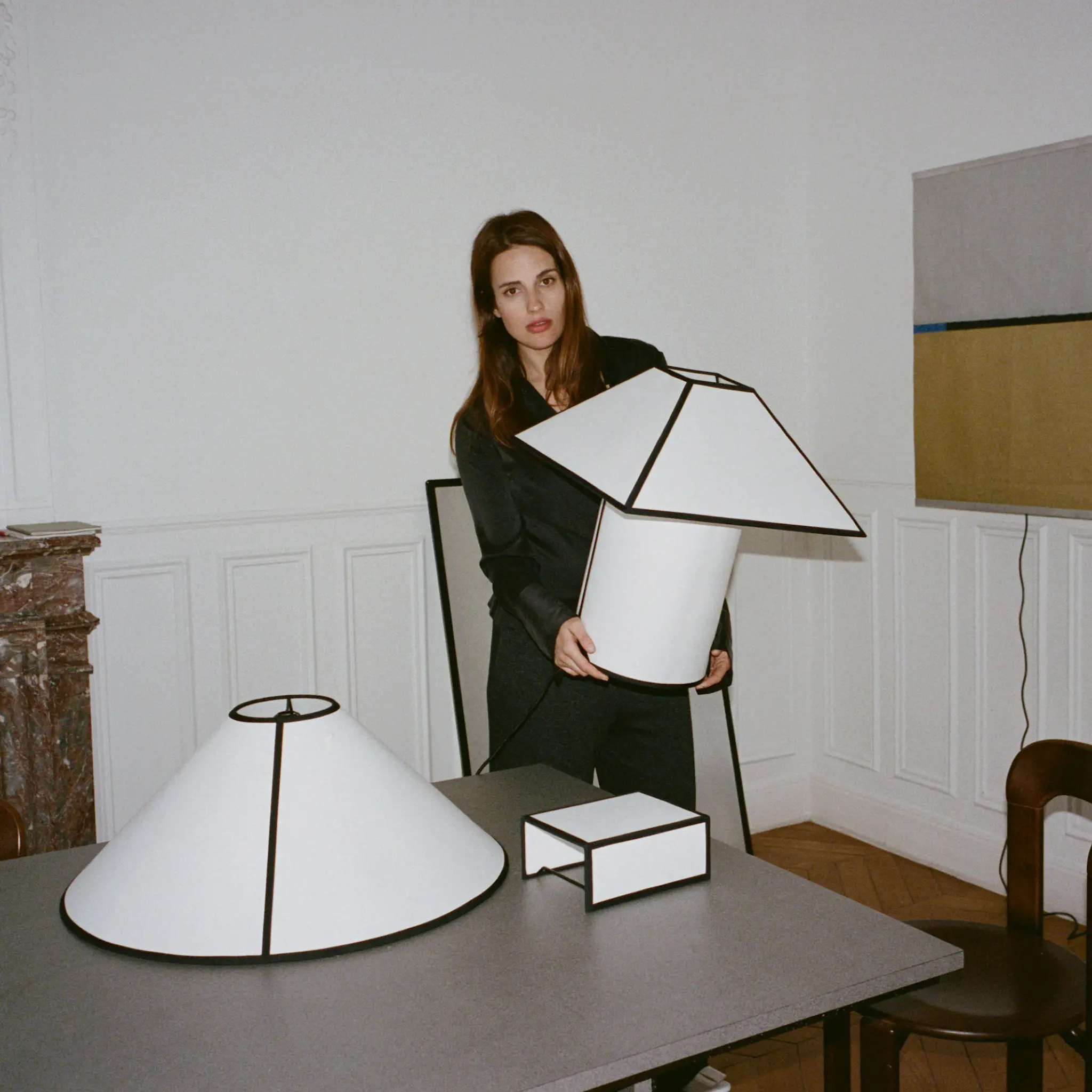 Ava Square Wall Lamp White