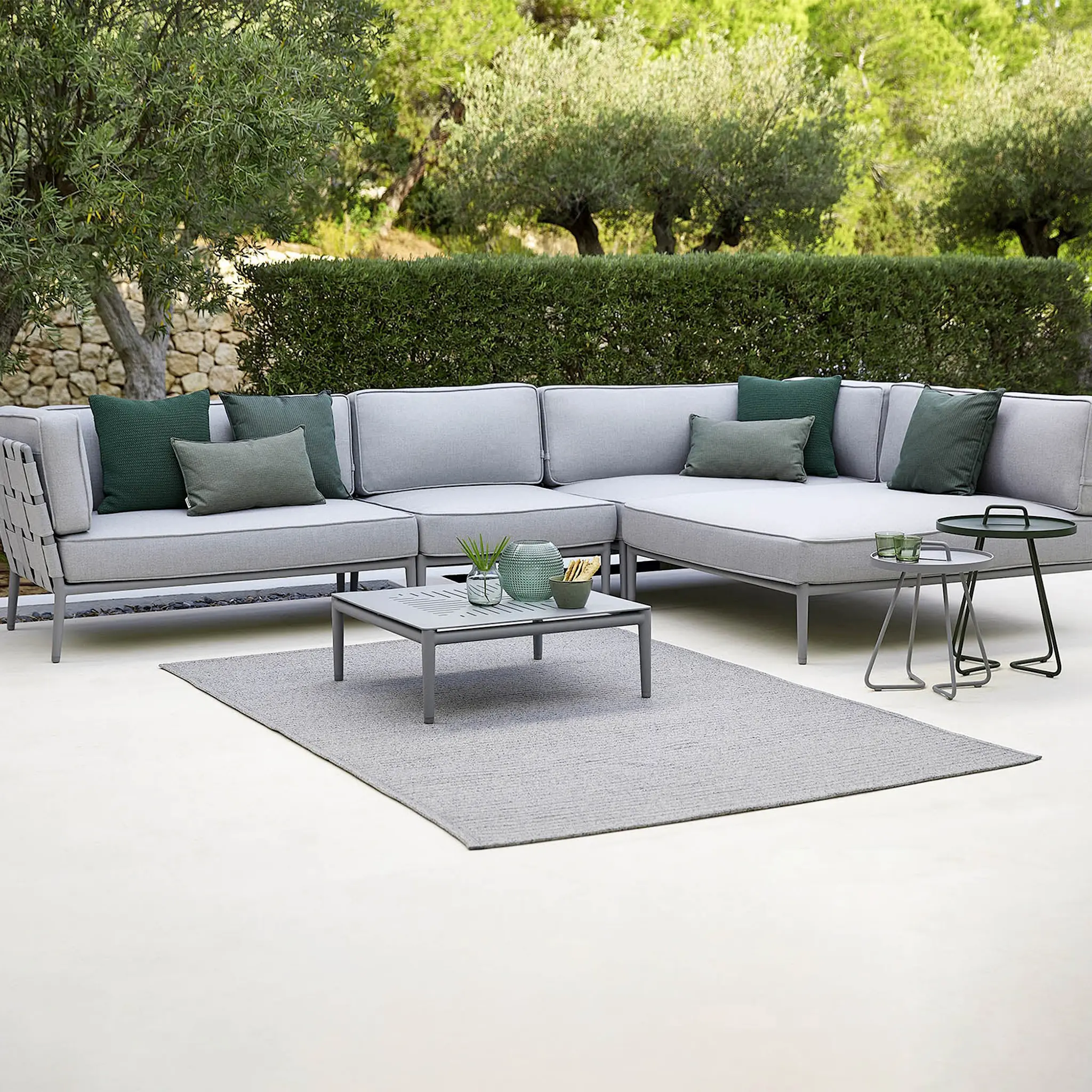 Conic Single Modul, Grey, Cane-Line SoftTouch