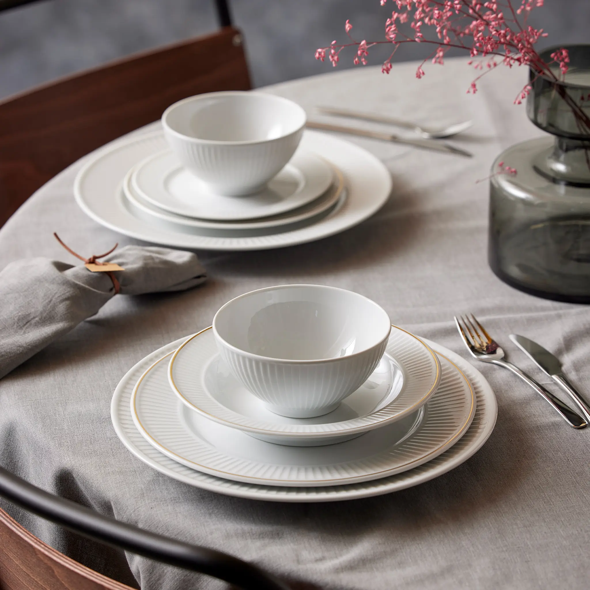 Plissé Flat Plate 28 cm Ovenproof Porcelain