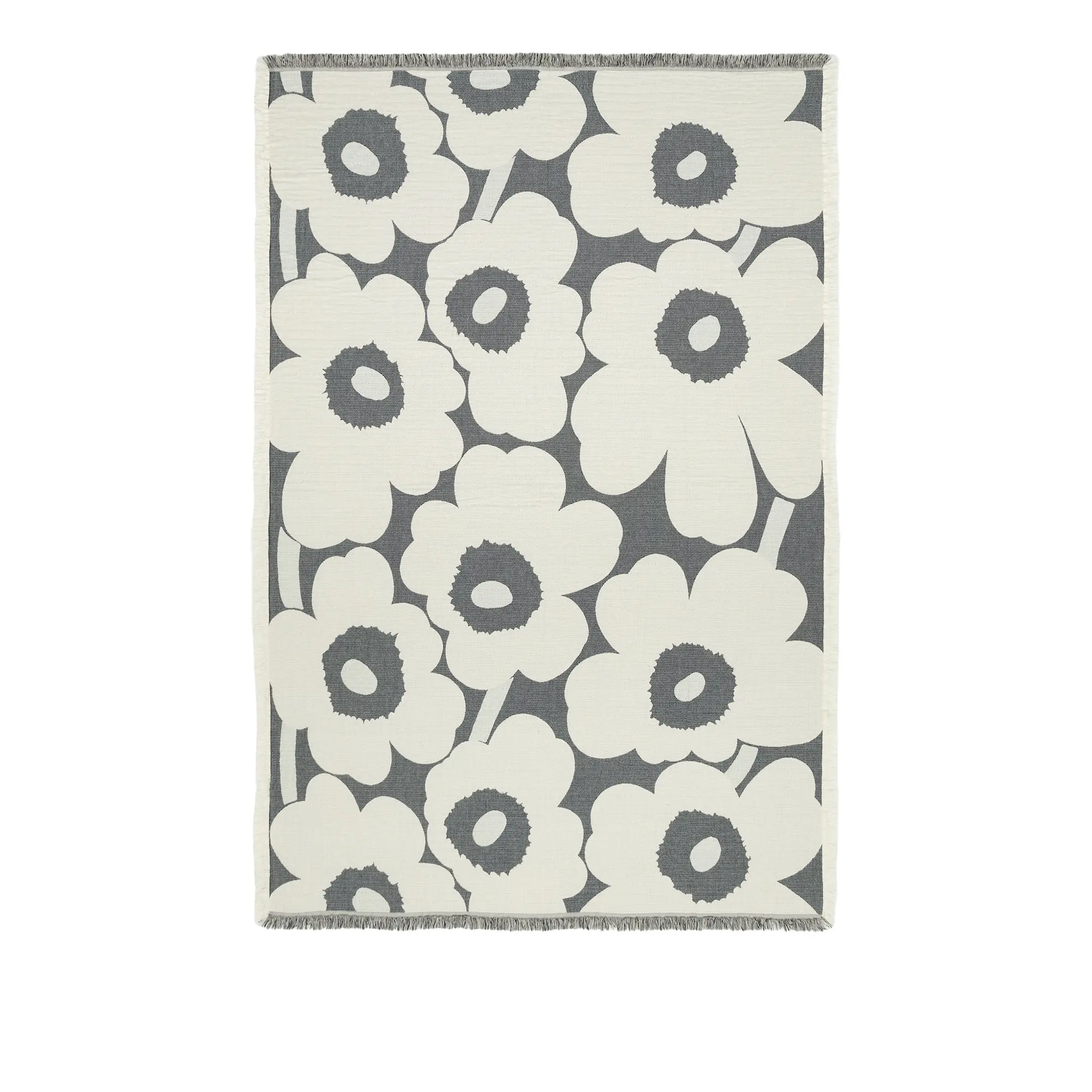 Unikko jacquard pläd 150x220 cm