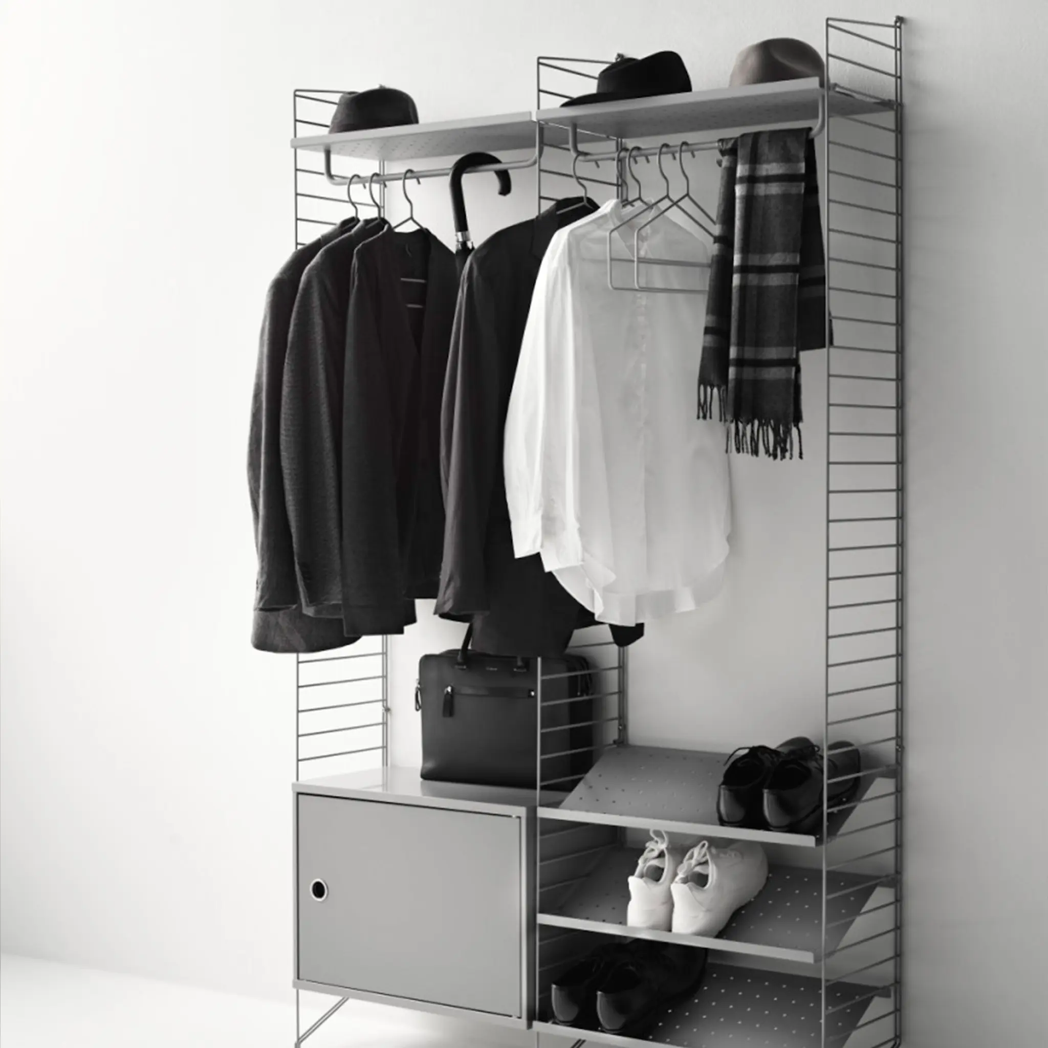 Hall hyllsystem S beige/beige