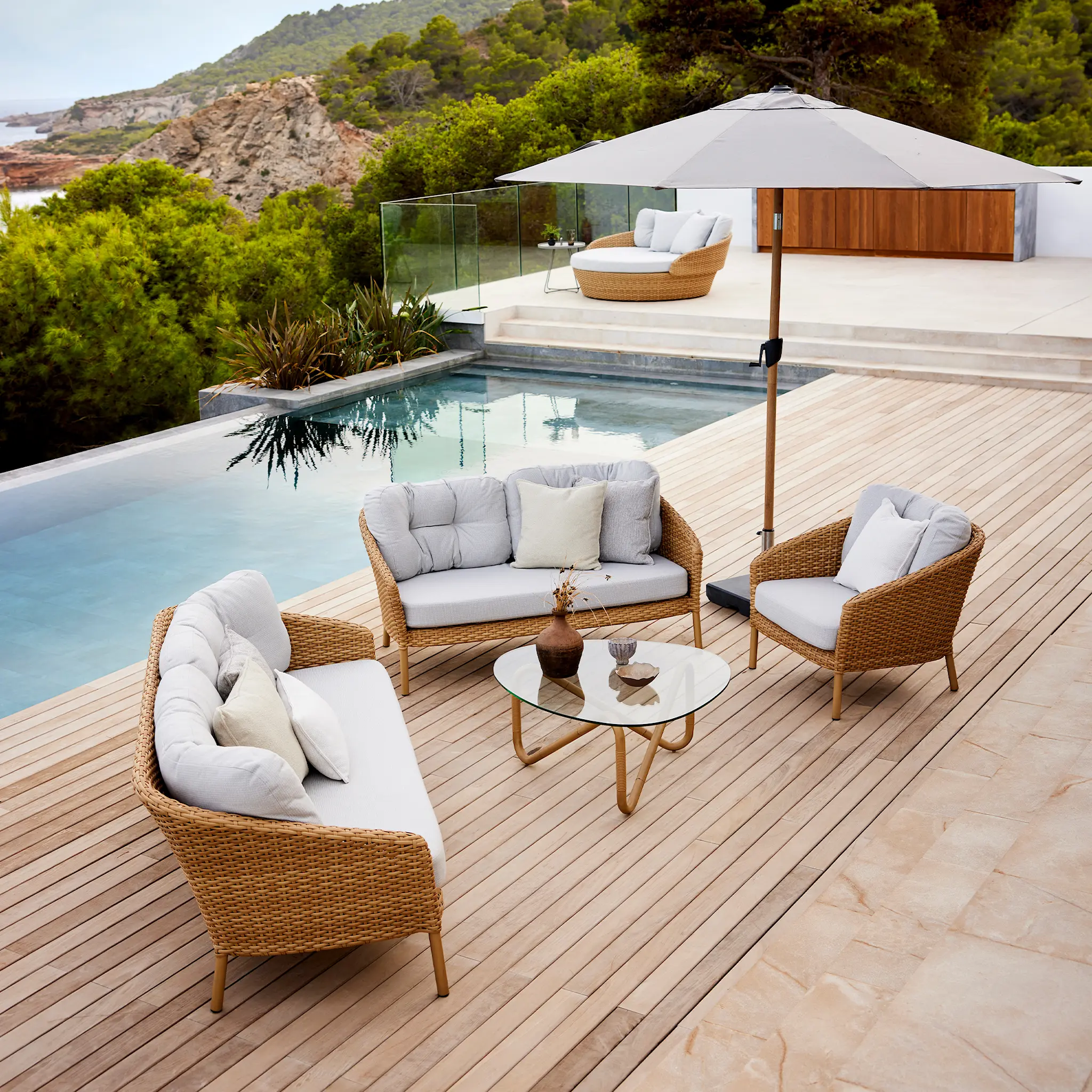 Ocean Large 2-sitssoffa utomhus