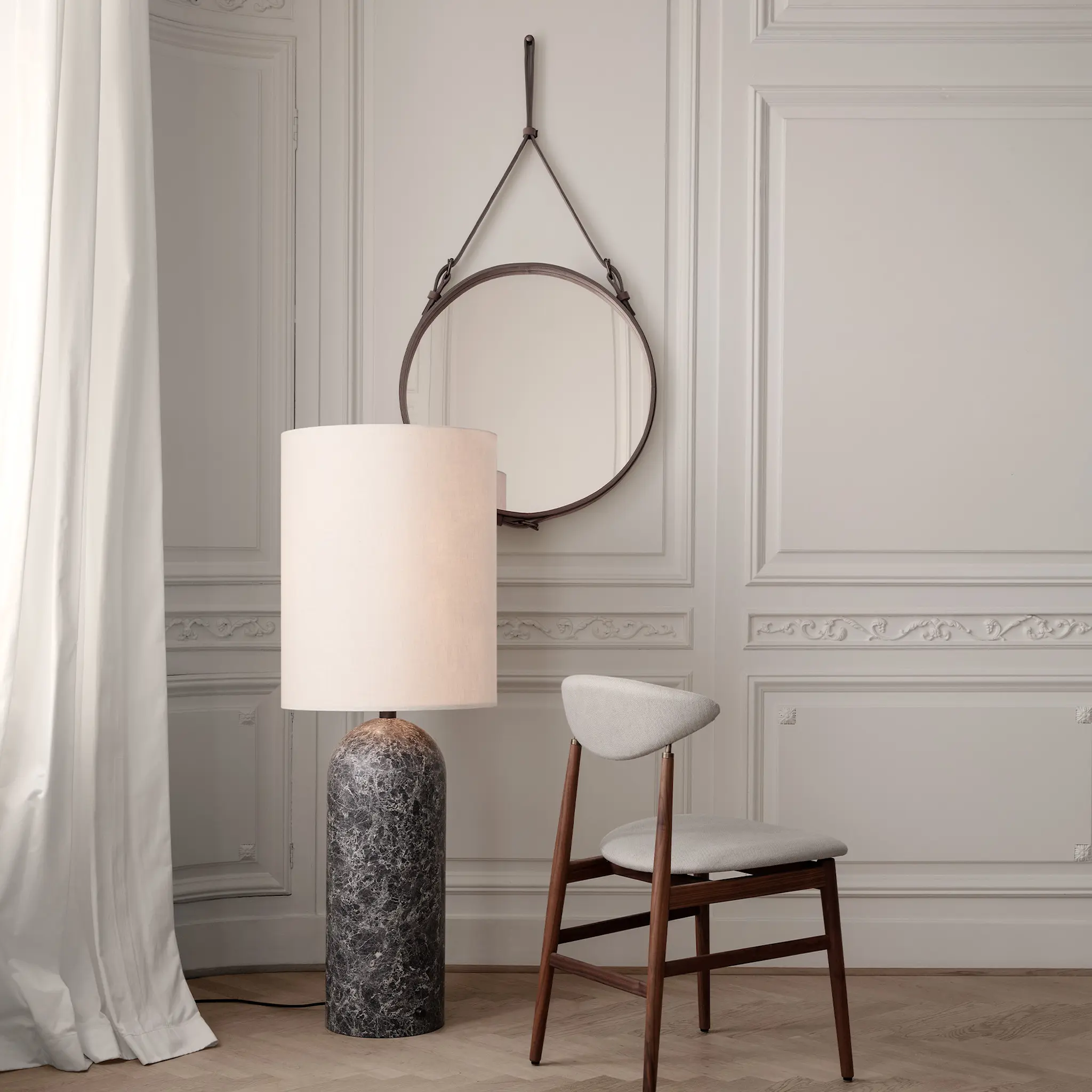 Adnet Circulaire spegel Ø70 cm