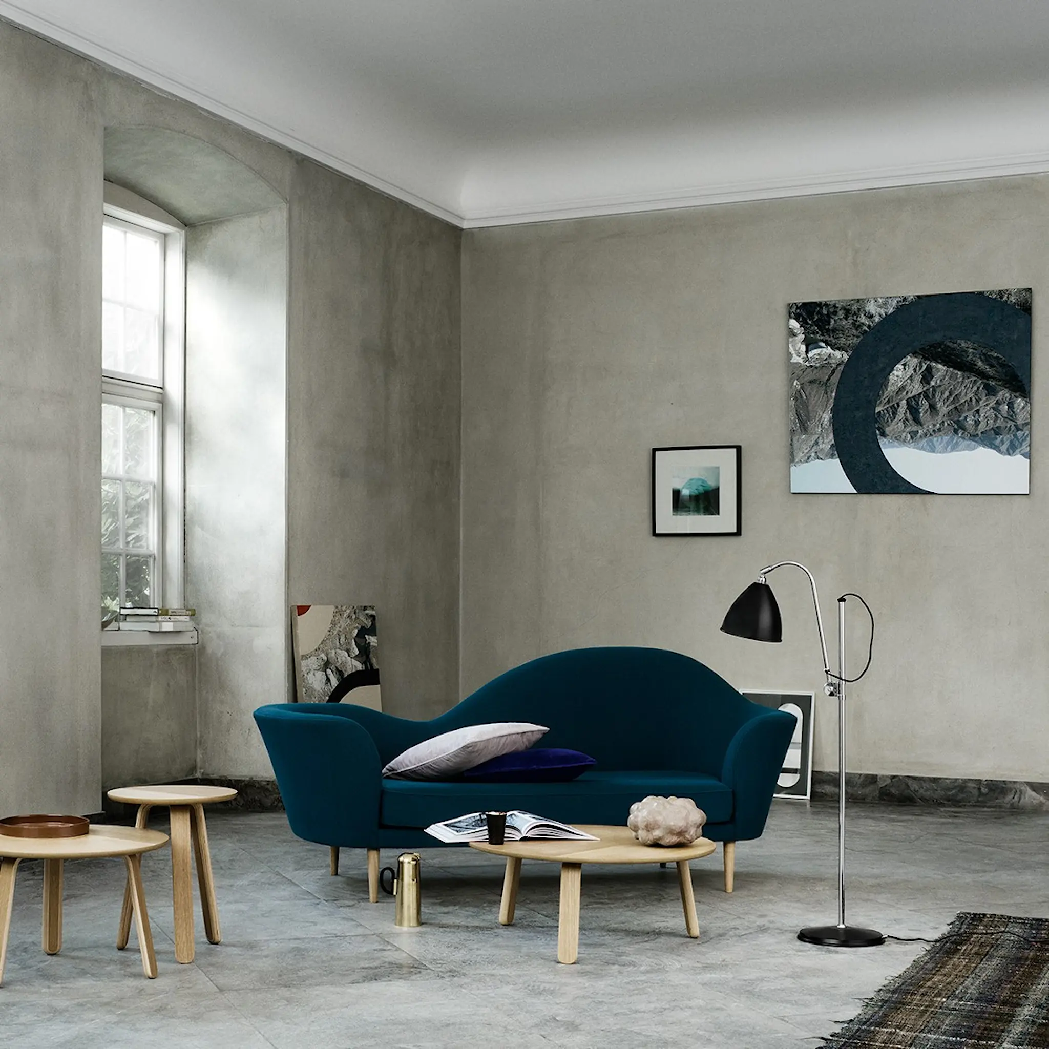 Bestlite BL3 golvlampa Small svart mässing