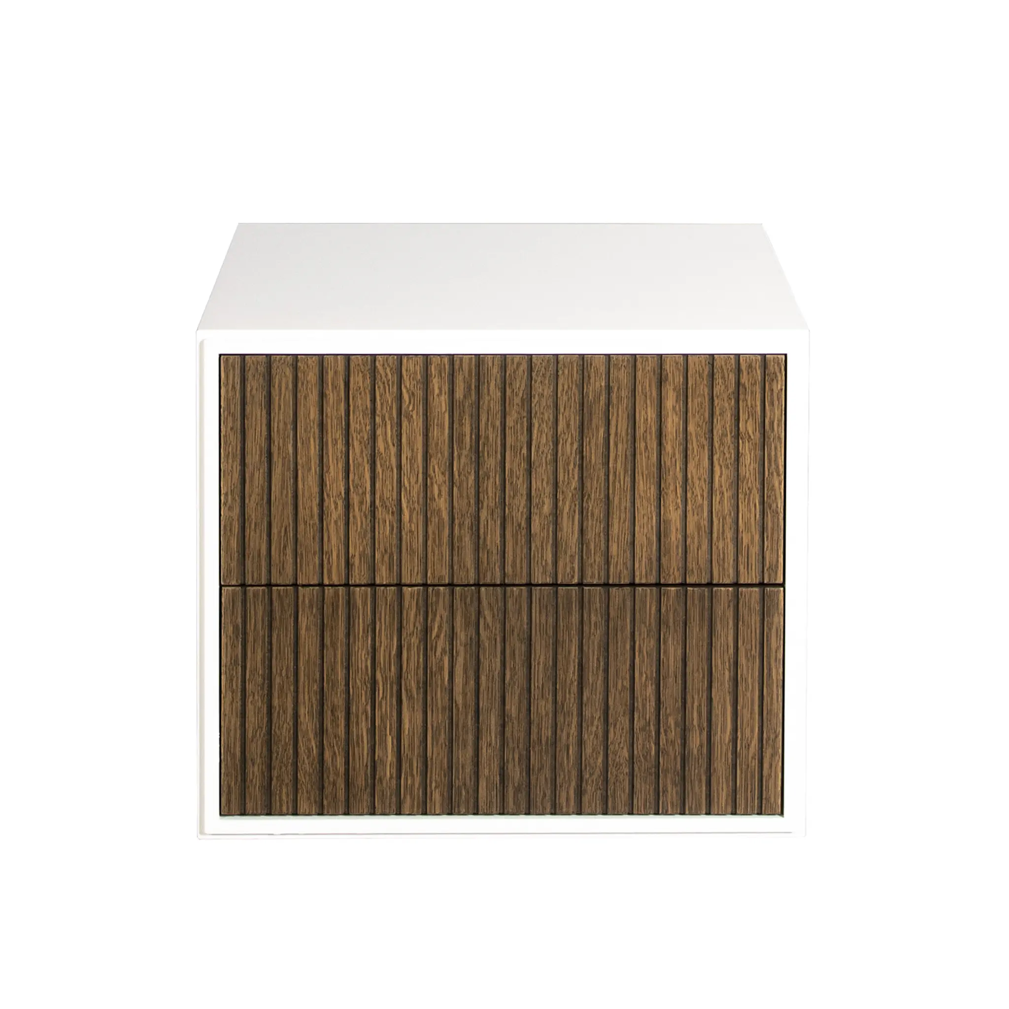 Line Sängbord Vägghängd 6828B Burned Walnut / Black