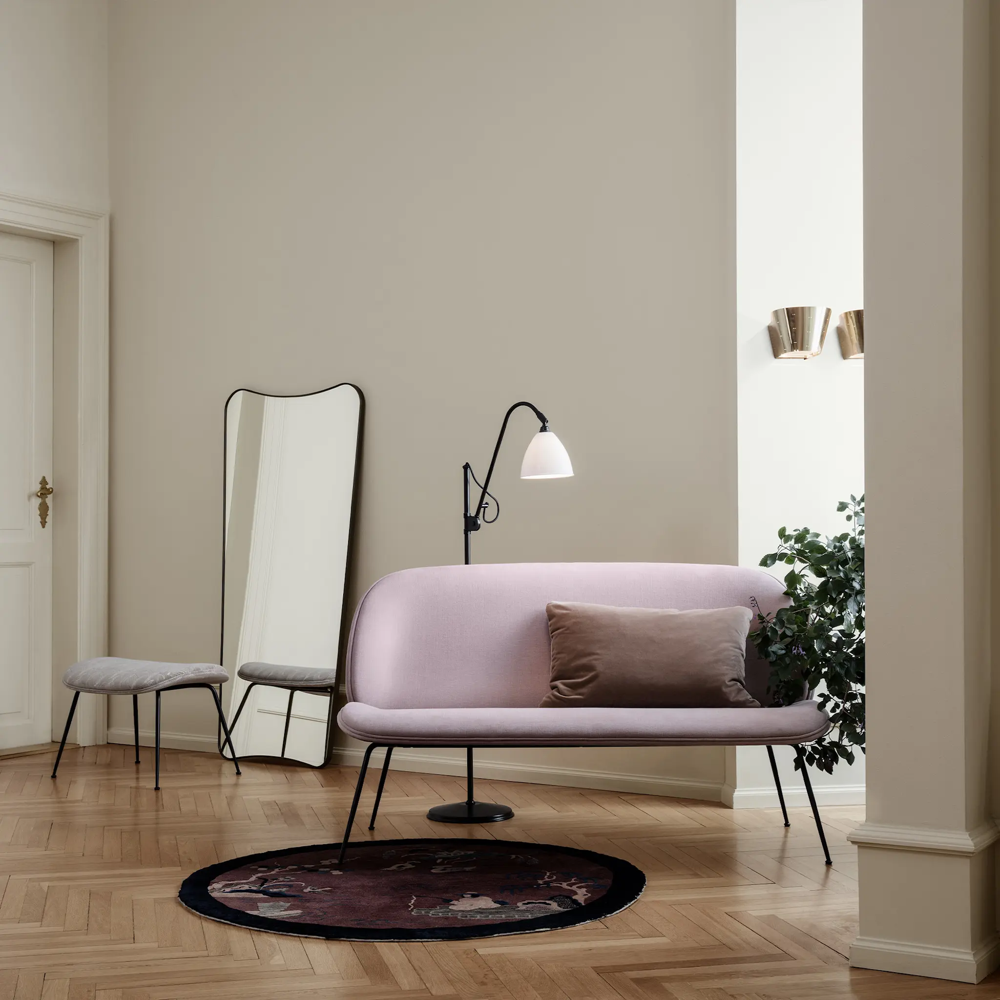 Bestlite BL3 golvlampa Medium svart mässing