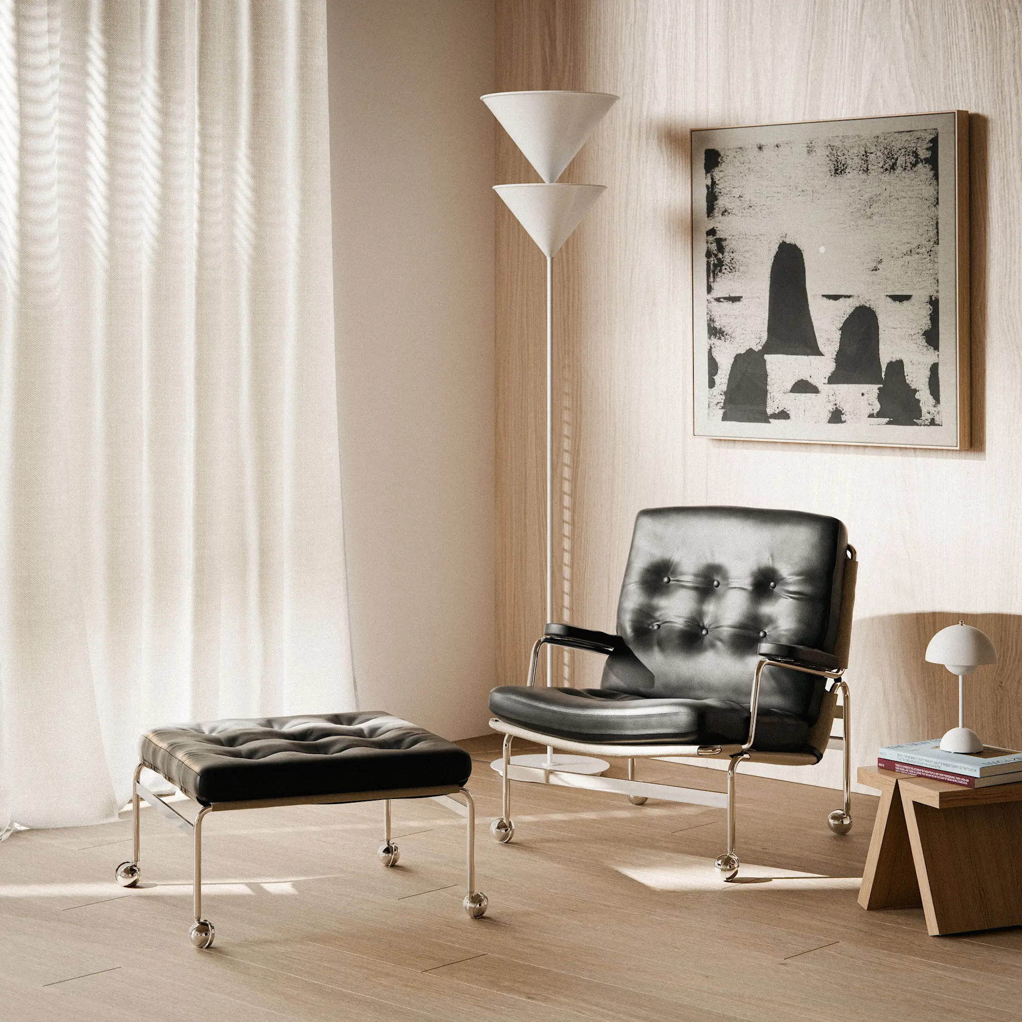 Karin Pall, Bärande Väv Flax 21, Läder Dakota 24 Cognac