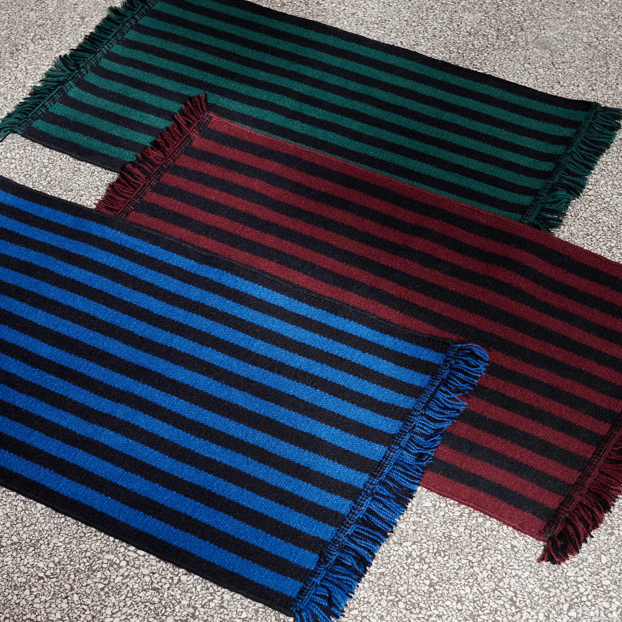 Stripes and Stripes Wool L95 x W52 - Green