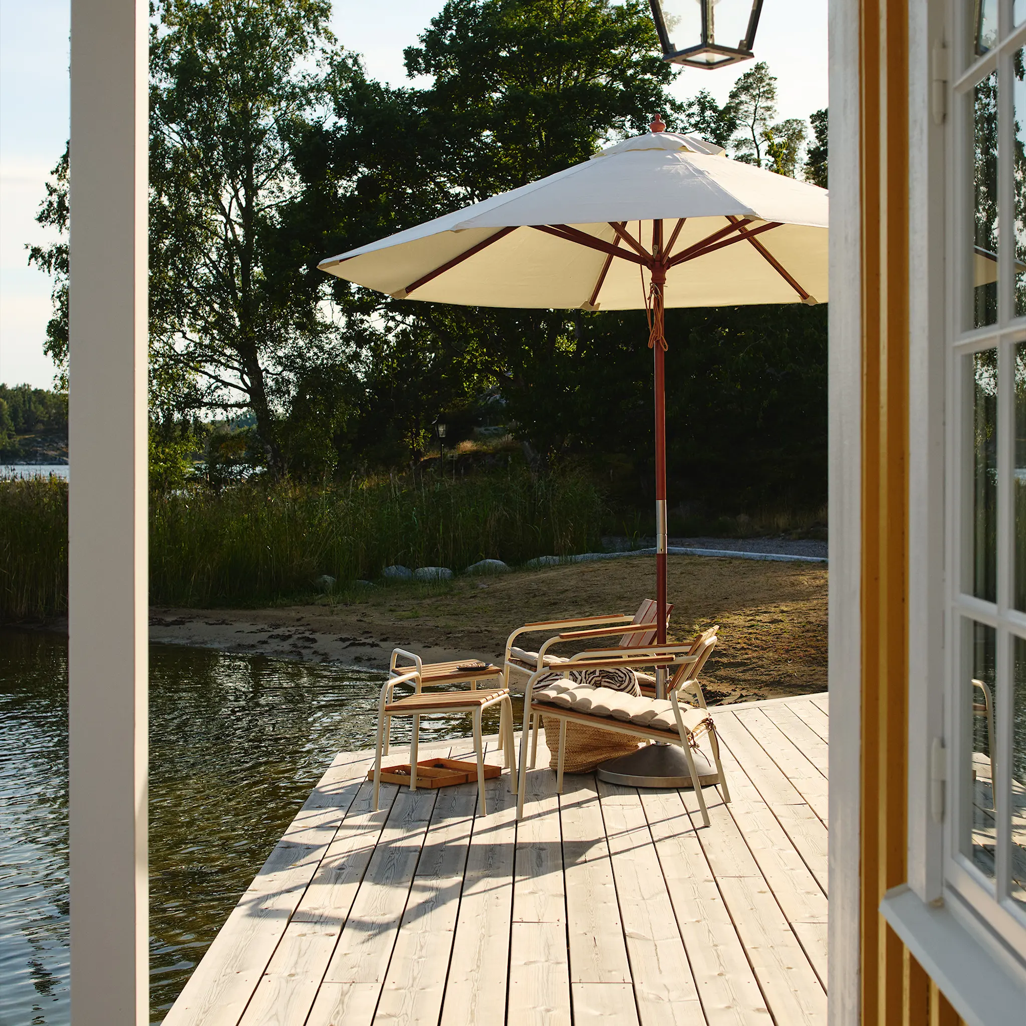 Kallio loungestol & fotpall utomhus