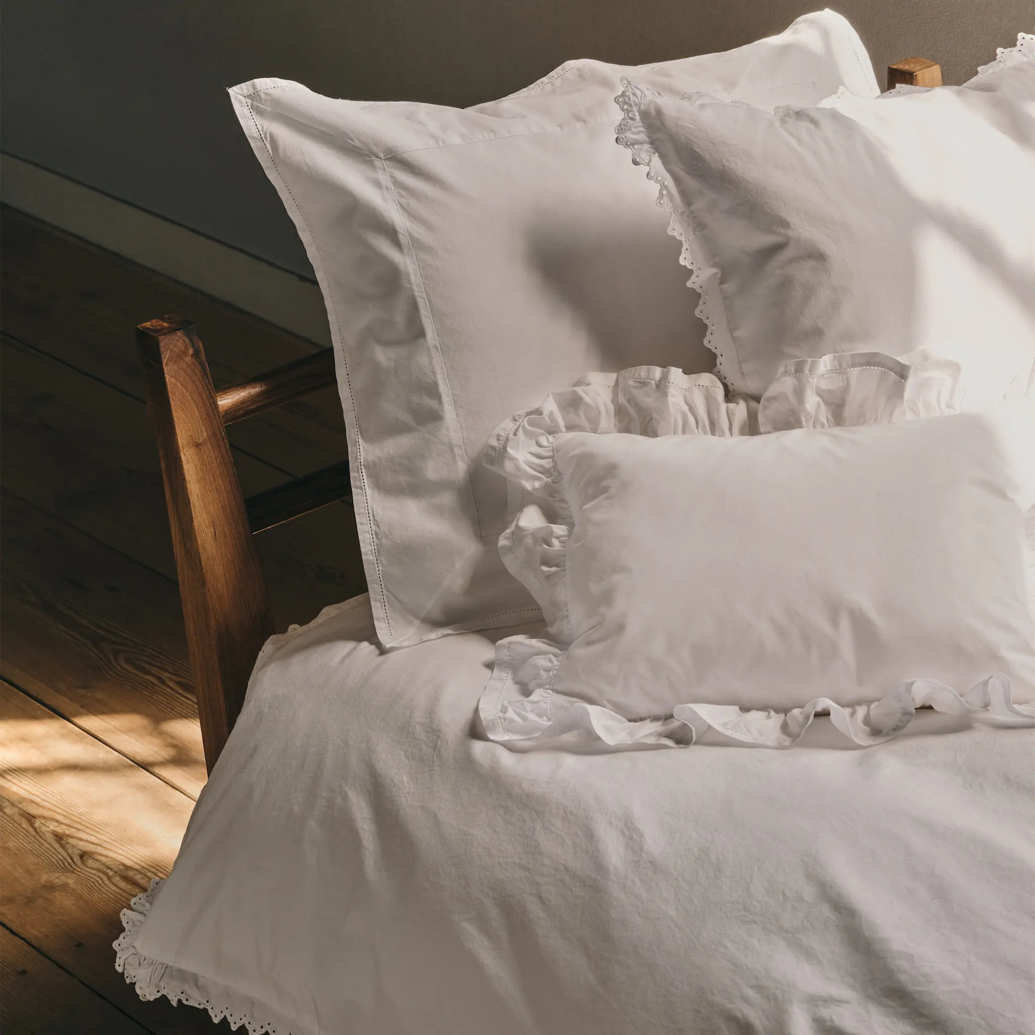 Broderie Anglaise Elodie Broken White örngott