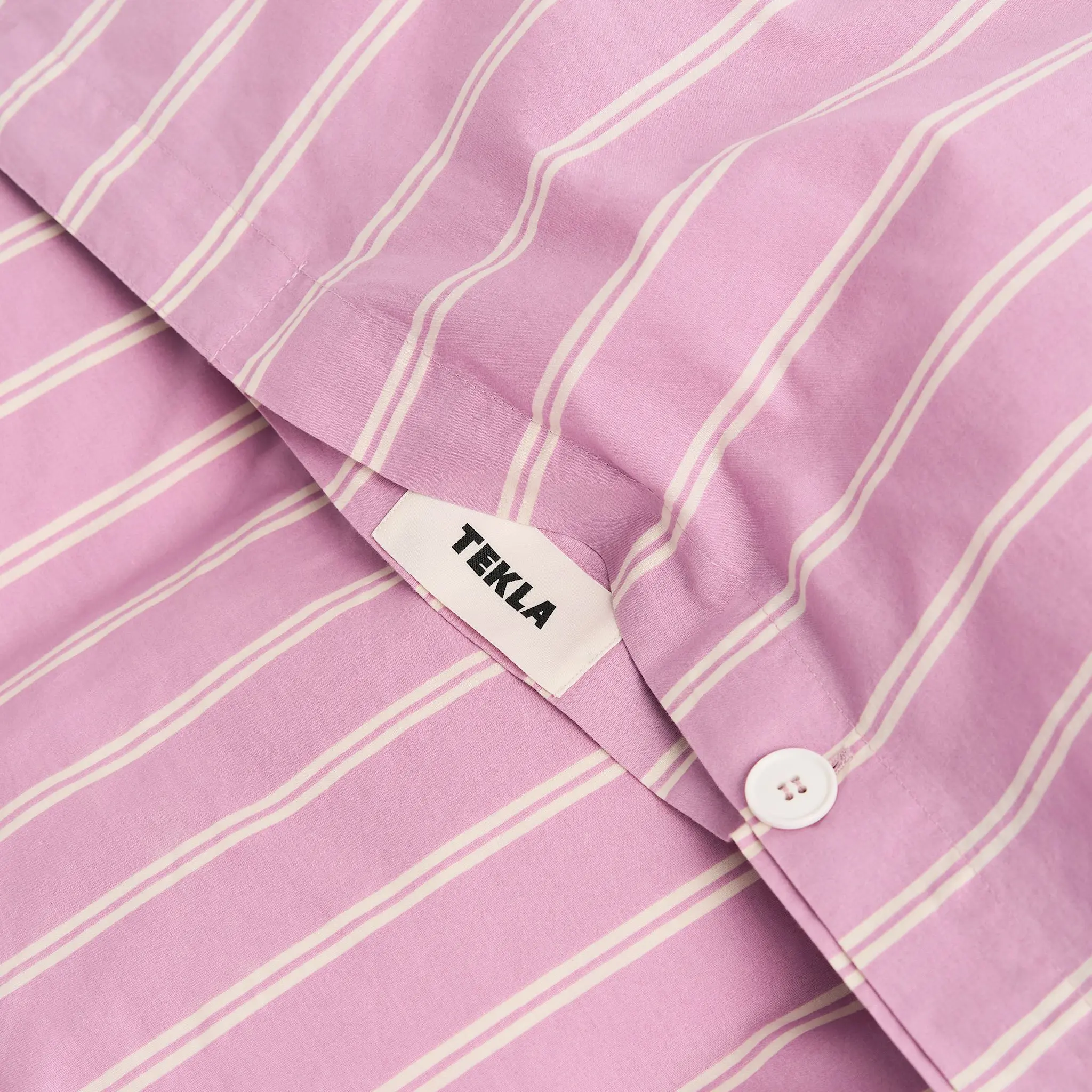 Percale Mallow Pink Stripes påslakan