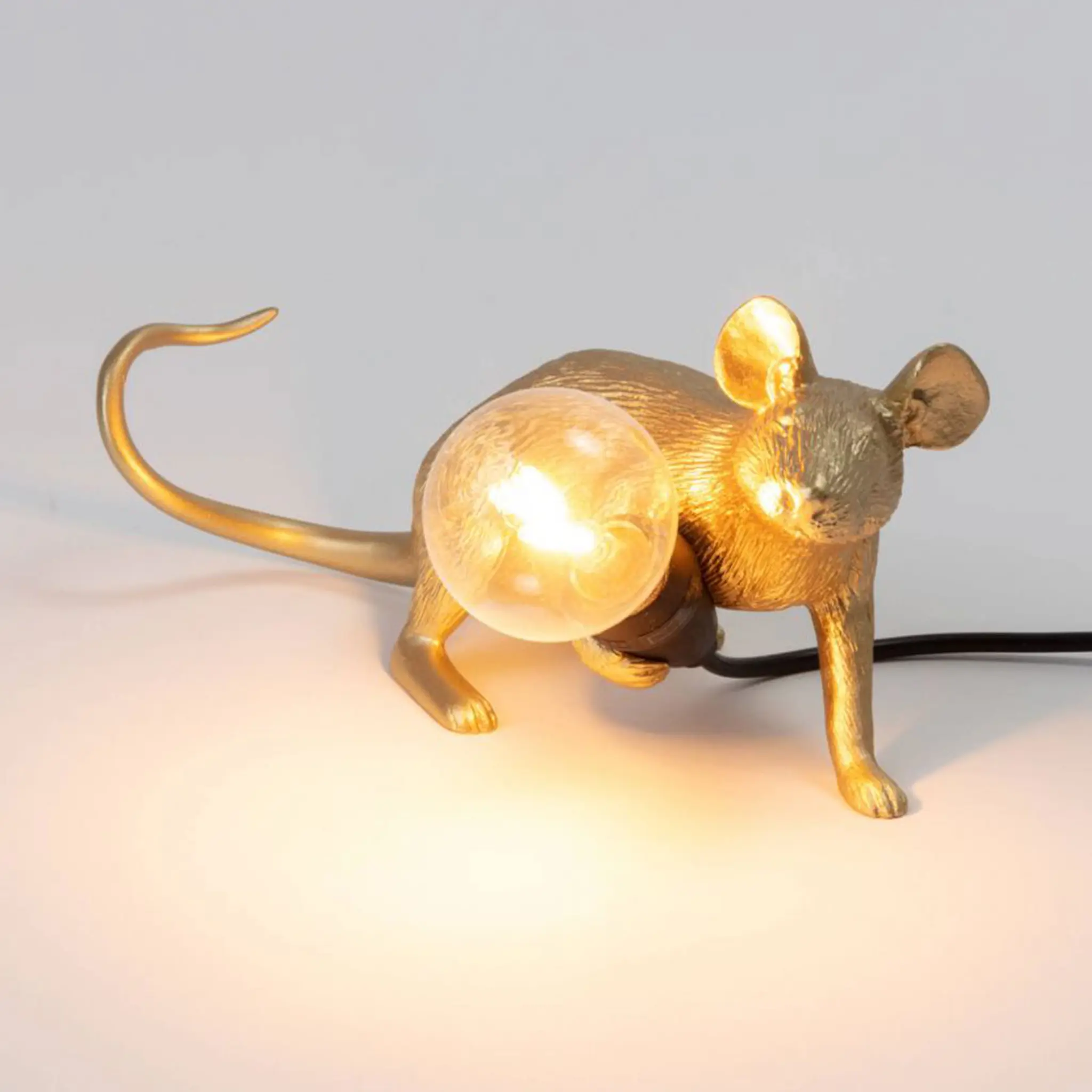 Mouse Lamp Lying Down White