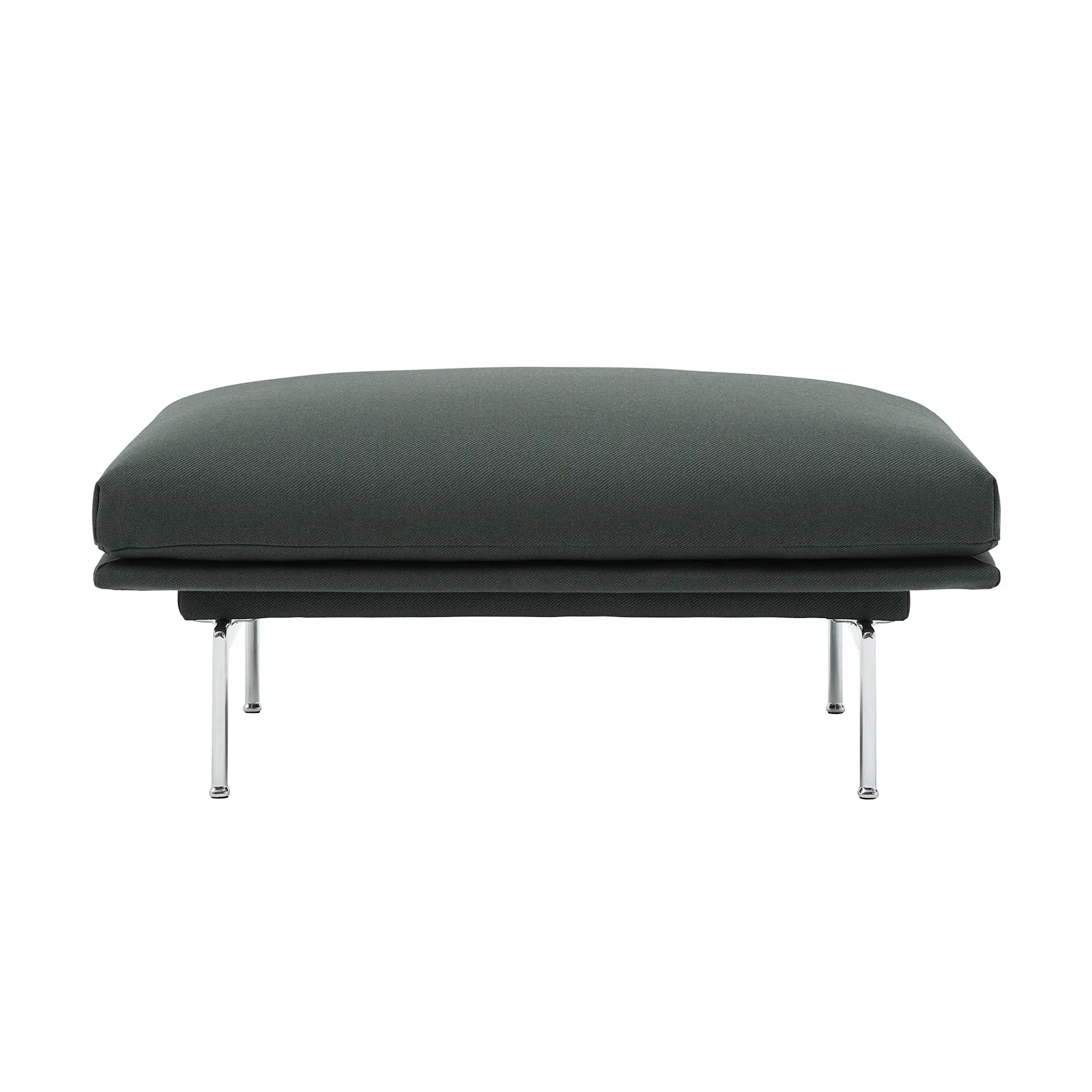 Outline Pouf / Polished Aluminium Base