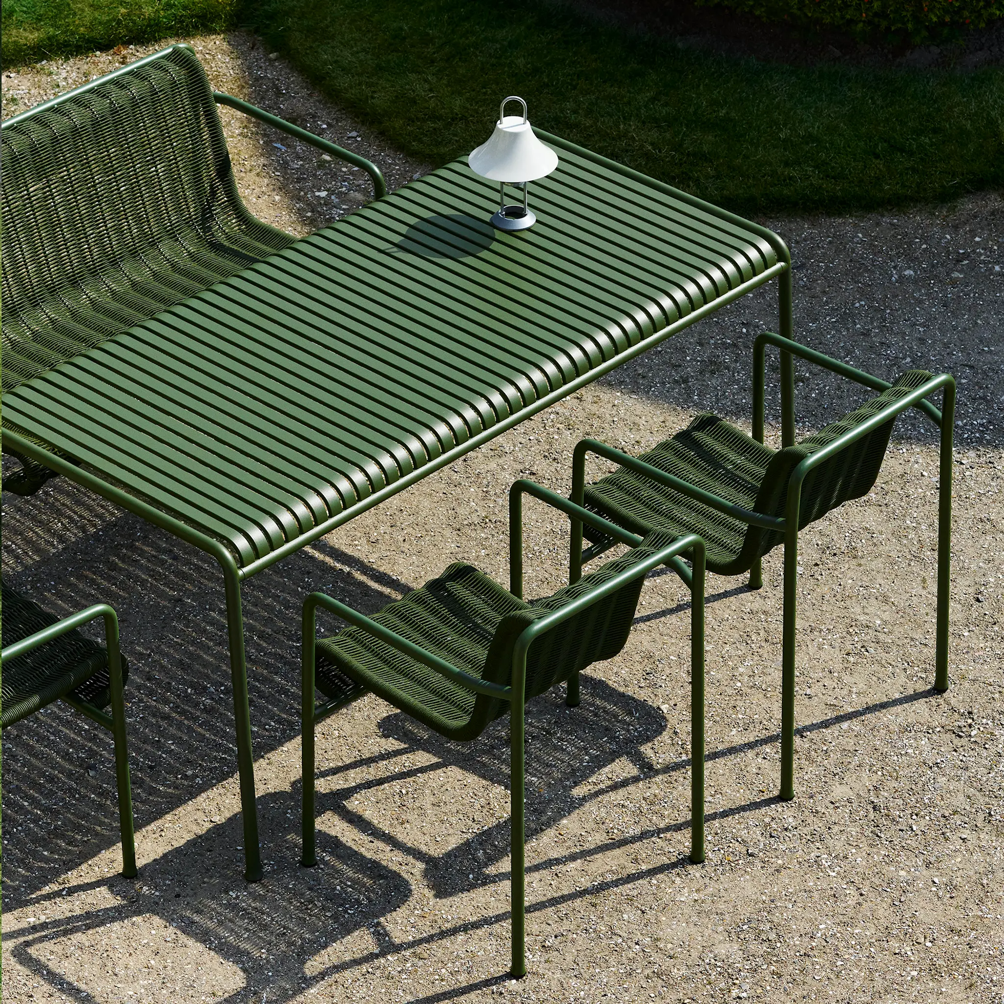 Palissade cord matgrupp med matbord & 4 karmstolar