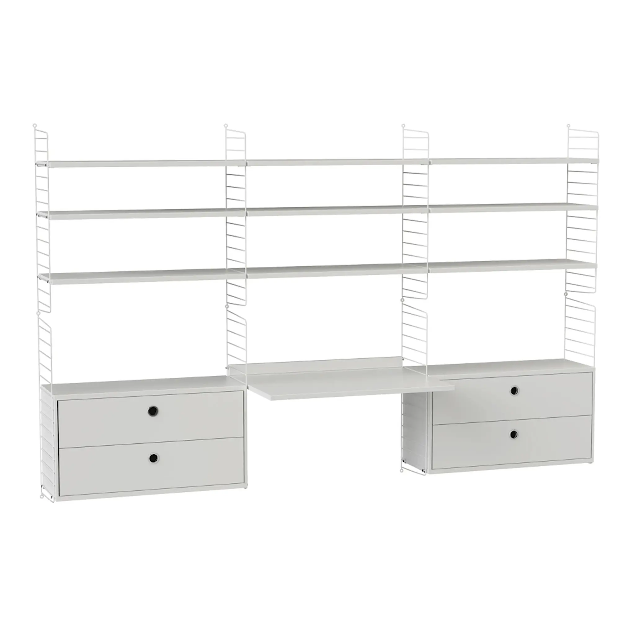Kontor hyllsystem F vit/vit